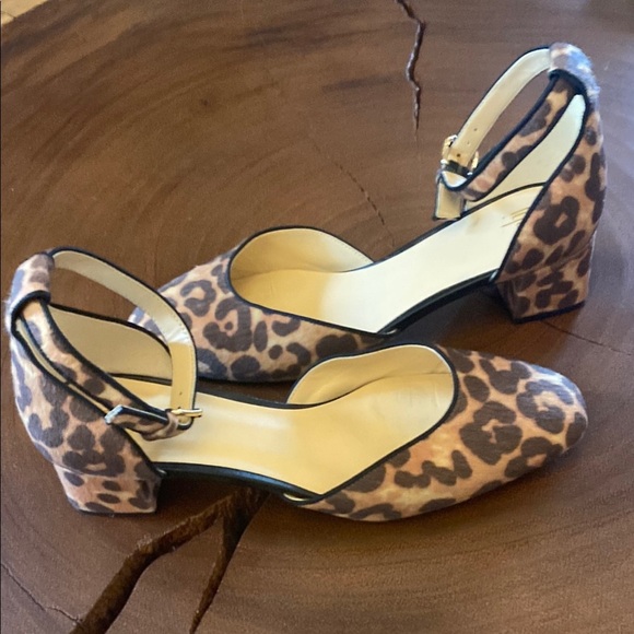 CAbi Leopard Print Ankle Strap Shoes/ Size 8.5 - Picture 1 of 9